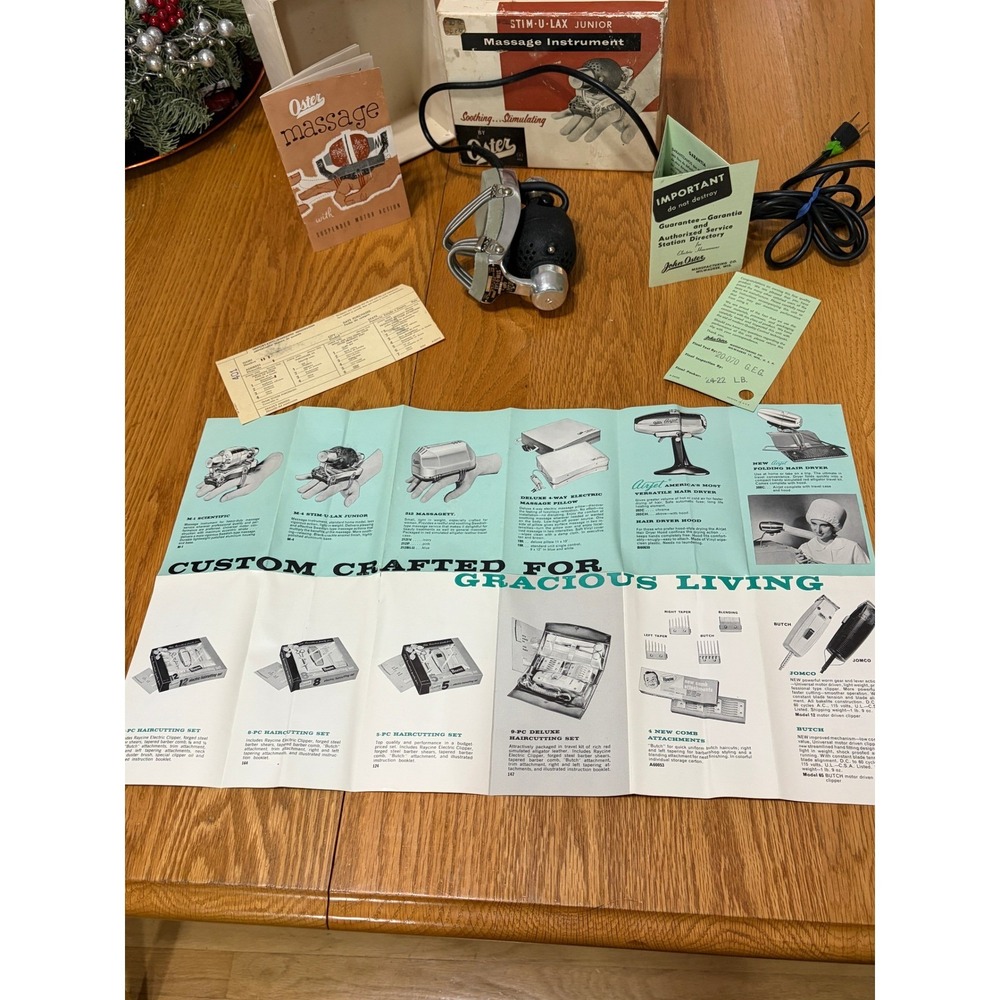 Vintage Oster‎ Stim‑U‑Lax Junior Massager w/ Box – Tested & Working - Picture 9 of 13